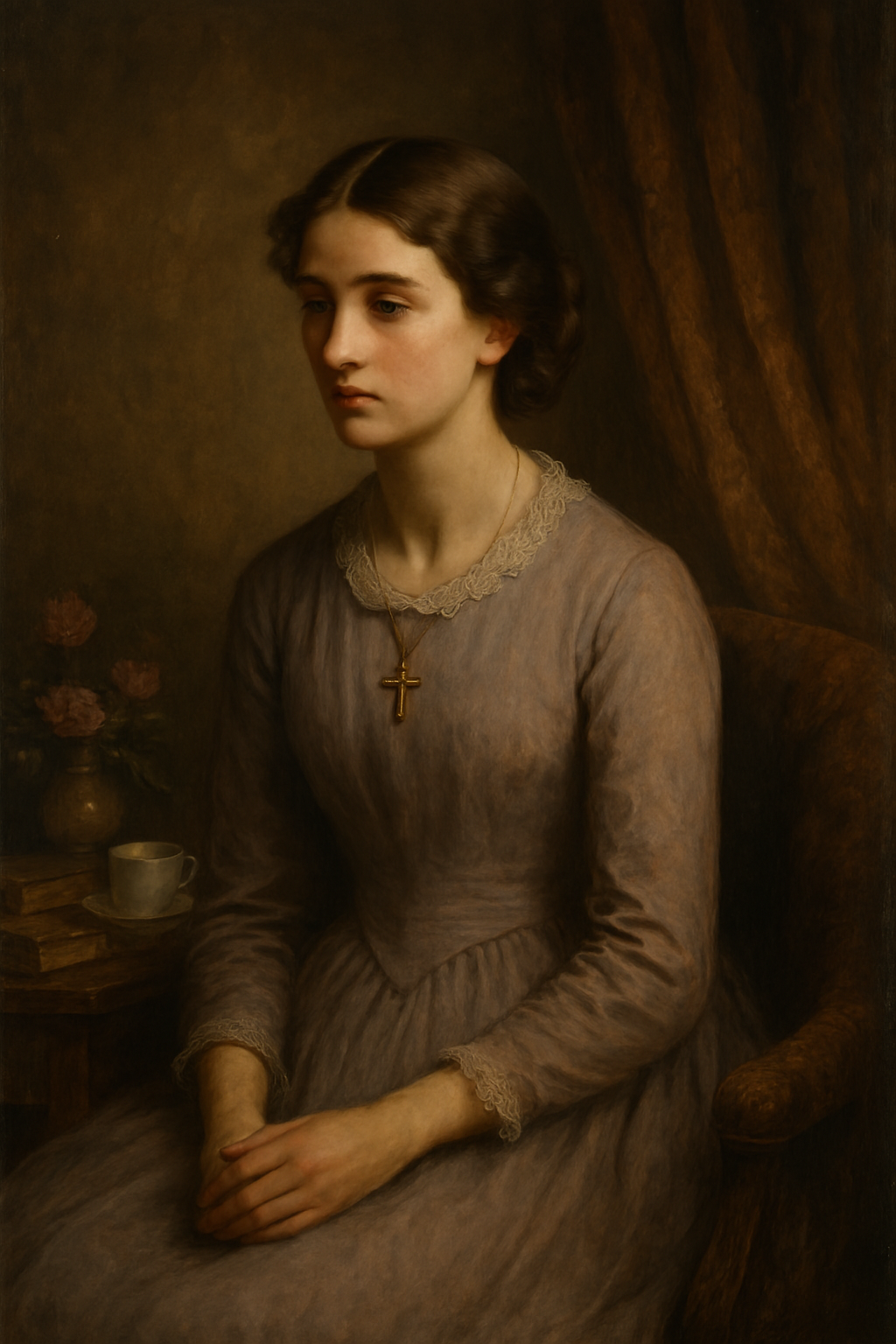 Clara Everleigh seated