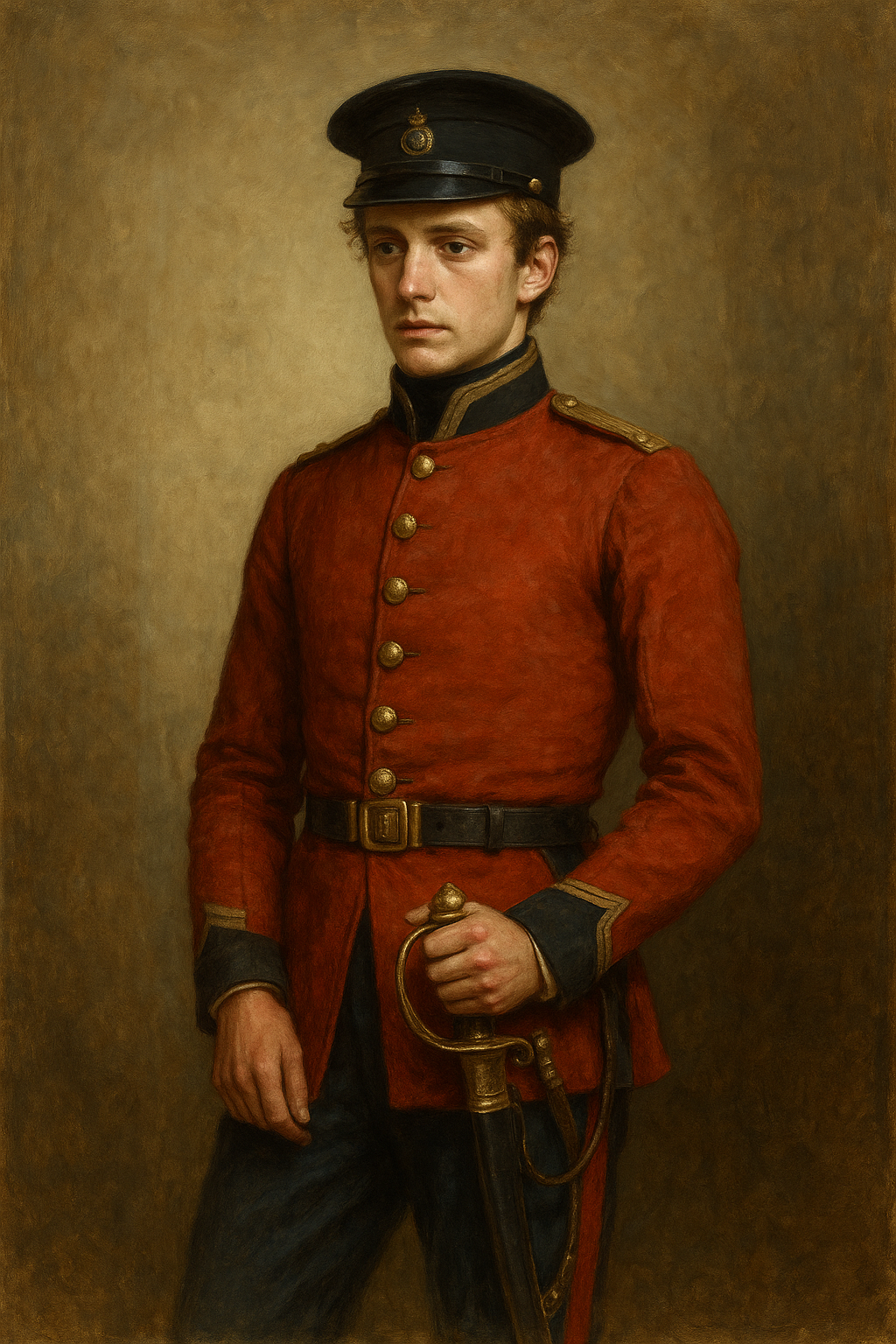Portrait of James Conquest Yarrow in cavalry uniform